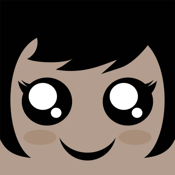 Happy Girl Expression Draw — Stockový vektor