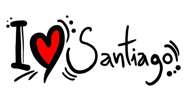 Αγάπη Santiago Διανυσματική Απεικόνιση — Διανυσματικό Αρχείο