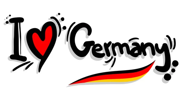Love Germany Vector Illustration — Stock Vector