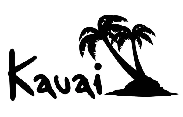 Приклад Вектора Пляжу Кауаї — стоковий вектор