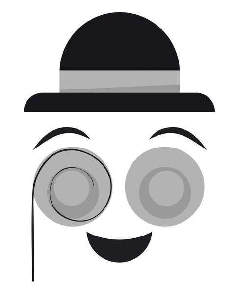 Ícone Máscara Facial Desenho Animado Ilustração Homem Com Bigode Vetor —  Vetores de Stock