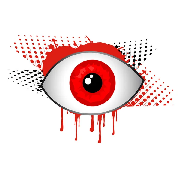 Desenho Ilustração Vetorial Olho Vermelho —  Vetores de Stock