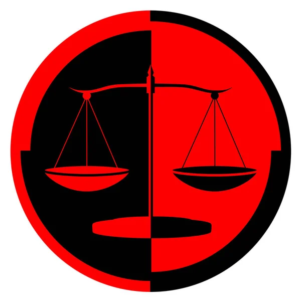 Κλίμακες Δικαίου Και Σημείο Ισορροπίας Διανυσματική Απεικόνιση — Διανυσματικό Αρχείο