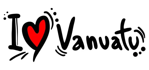 Vanuatu Amor Vetor Ilustração —  Vetores de Stock