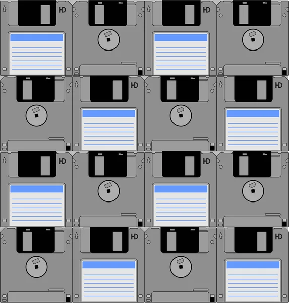 Retro Data Composition Vector Illustration — Wektor stockowy