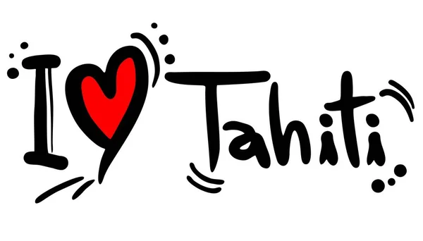Amor Tahiti Ilustração Vetorial —  Vetores de Stock