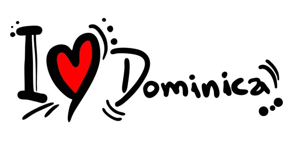 Dominica Love Vector Illustration — Vettoriale Stock
