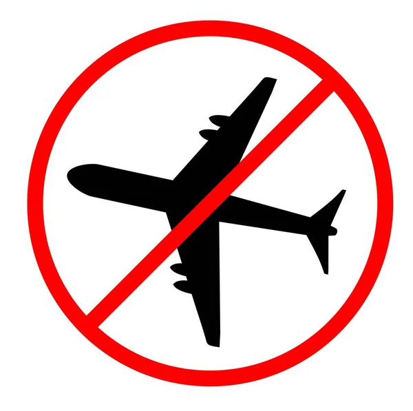 Žádná Značka Letadla Vektorová Ilustrace — Stockový vektor