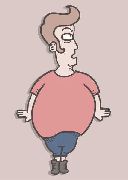 Fat Man Vector Illustration — Stock Vector