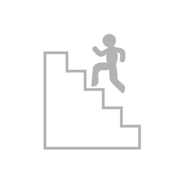 Escalada Escada Ícone Vetor Ilustração —  Vetores de Stock