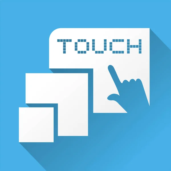 Trevlig Touch Tecken Vektor Illustration — Stock vektor