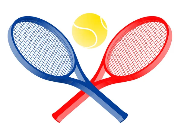 Tennisracket Bal — Stockvector