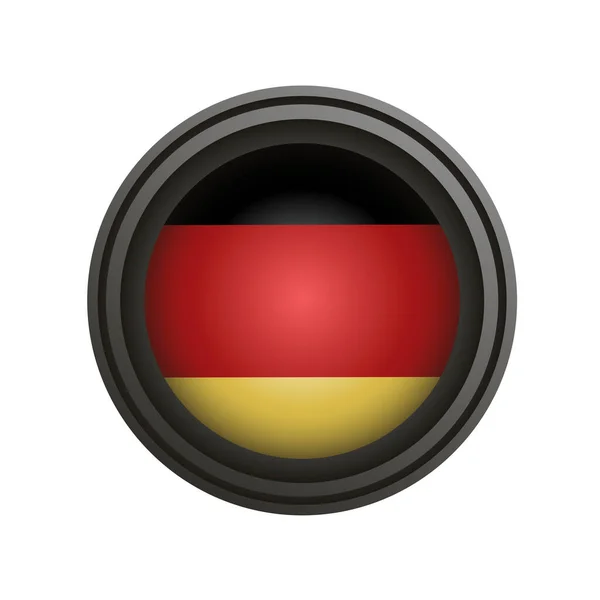 Deutsche Kreis Emblem Vektor Illustration — Stockvektor