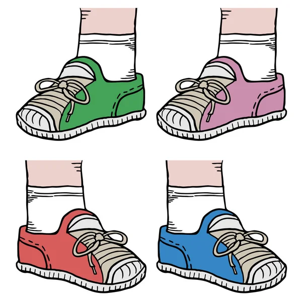 Zapatos Color Vector Ilustración — Archivo Imágenes Vectoriales