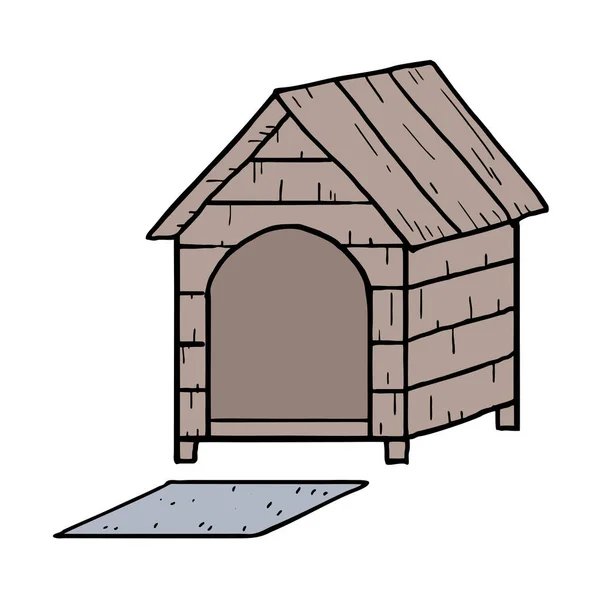 木製の犬の家ベクトル図 — ストックベクタ