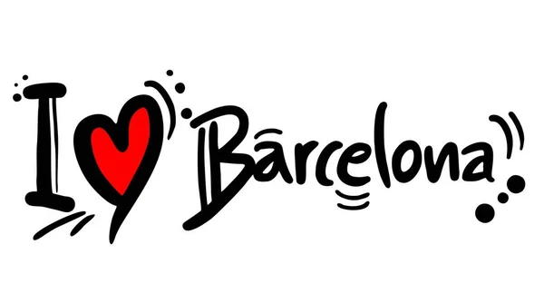 Barcelona Amor Ilustração Vetorial —  Vetores de Stock