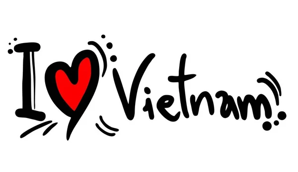 Kärlek Vietnam Vektor Illustration — Stock vektor