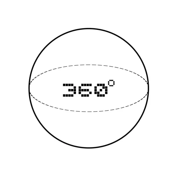 Ilustración Del Vector Símbolo 360 Grados — Archivo Imágenes Vectoriales
