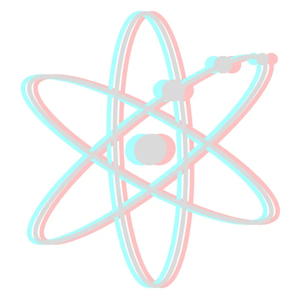 Ikona Atomu Ilustracja Wektora — Wektor stockowy