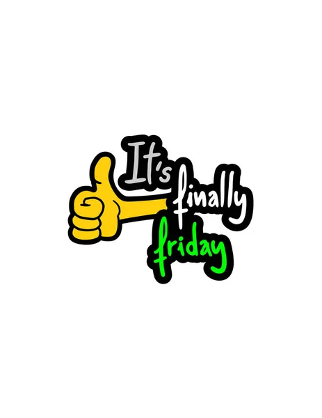 Finally Friday Sign — Stock Vector