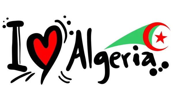 Algerije Liefde Vector Illustratie — Stockvector