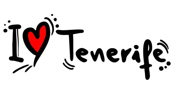 Tenerife Ilustração Vetor Amor —  Vetores de Stock