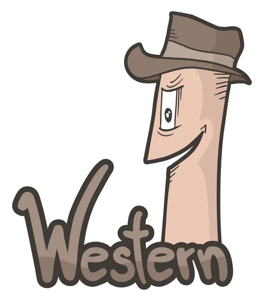 Homem Ocidental Ilustração Vetorial — Vetor de Stock