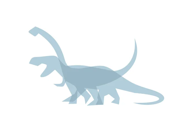 Ikon Dinosaurus Dengan Desain Yang Kreatif - Stok Vektor