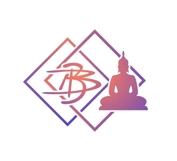 Ilustración Imaginativa Del Vector Símbolo Buddha — Vector de stock