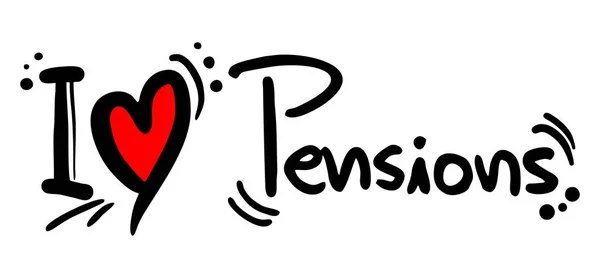 Pensioner Kärlek Vektor Illustration — Stock vektor