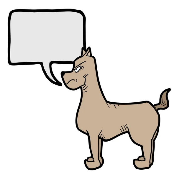 Hund Talande Vektor Illustration — Stock vektor