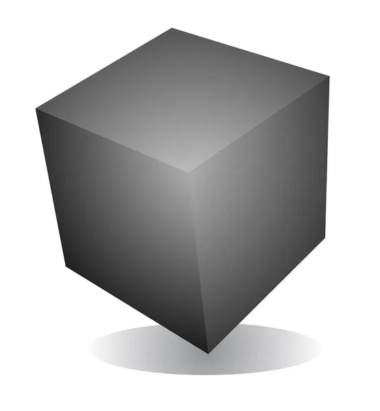 背景に隔離された白い立方体の3Dレンダリング — ストックベクタ