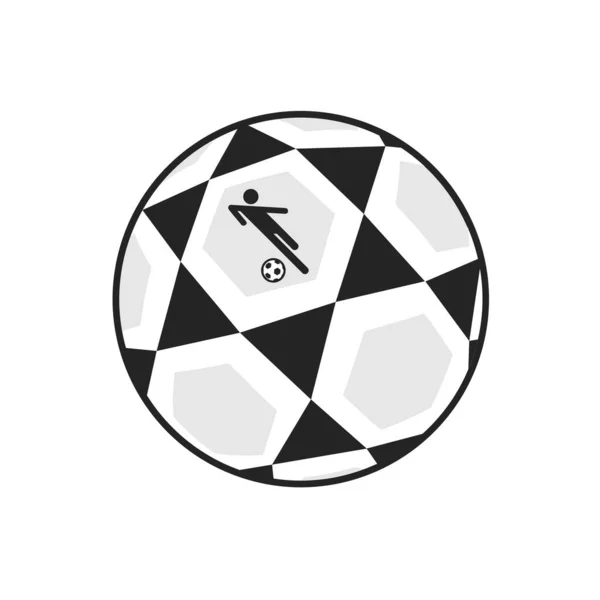 Interior Bola Fútbol Vector Ilustración — Vector de stock