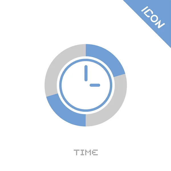 Reloj Icono Vector Ilustración — Vector de stock