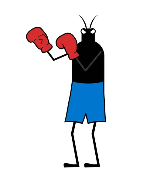 Boxer Insect Vector Illustratie — Stockvector