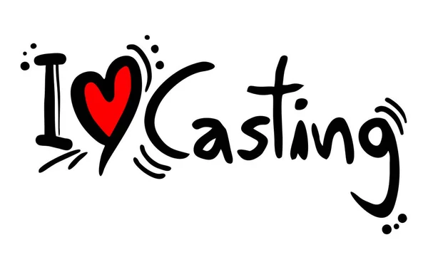 Illustration Vectorielle Love Casting — Image vectorielle