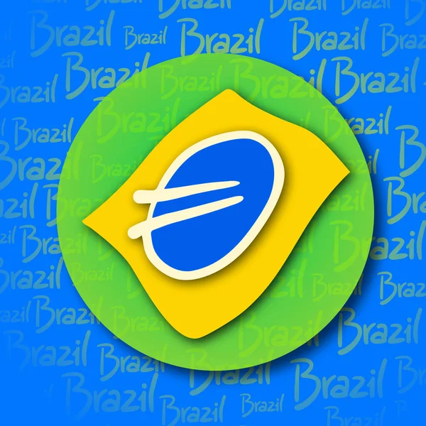 Βραζιλία Σύμβολο Διανυσματική Απεικόνιση — Διανυσματικό Αρχείο