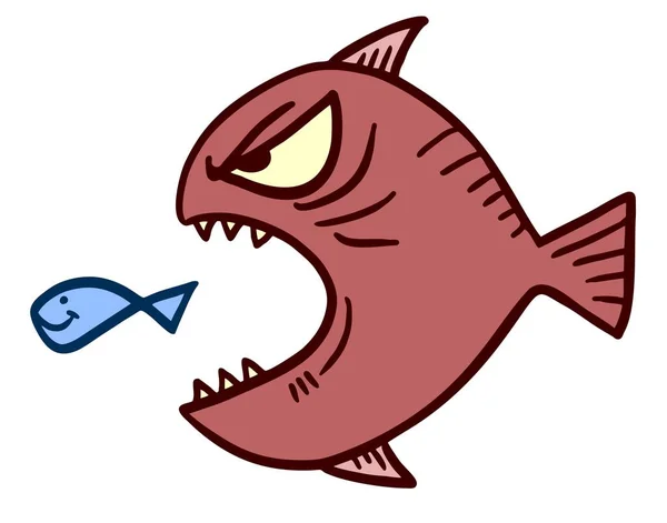 Їжте Рибу Векторні Ілюстрації — стоковий вектор