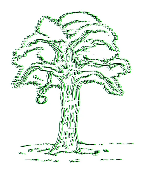 Ilustración Vectorial Del Icono Del Árbol — Archivo Imágenes Vectoriales