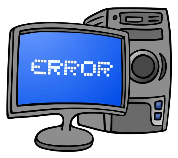 Computerfejlvektorillustration – Stock-vektor