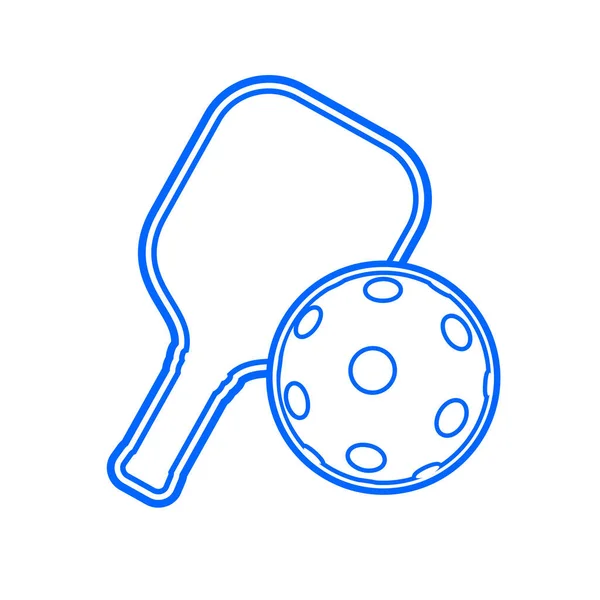 Pickleball Symbol Projektu Wektor Ilustracji — Wektor stockowy