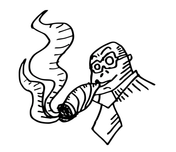 Рисунок Векторного Курения — стоковый вектор