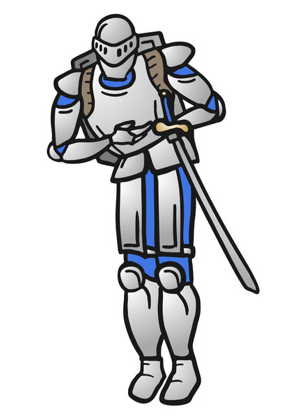 Reverence medieval vector illustration