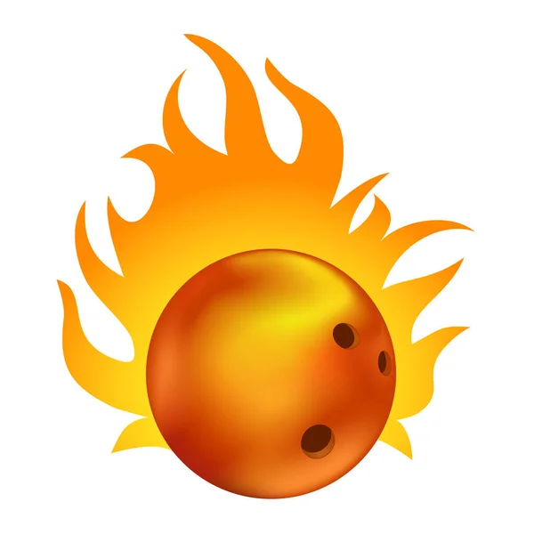 Feuer Bowlingball Vektor Illustration — Stockvektor