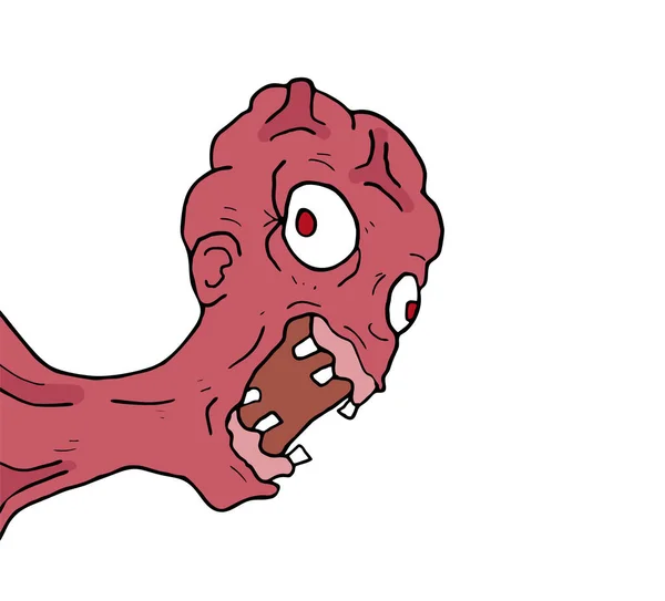 Mutant Monster Draw Vector Illustration — Stockový vektor