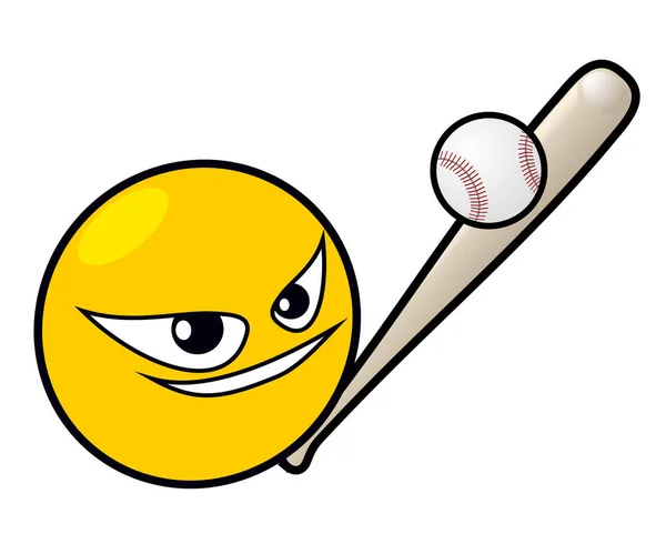 Baseball Bollen Tecknade Vektor Illustration Grafisk Design — Stock vektor