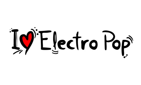 Electro Pop Hudba Styl Láska — Stockový vektor