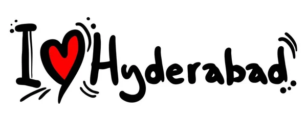 Hyderabad Kärlek Vektor Illustration — Stock vektor