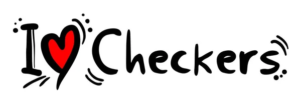 Checkers Love Vector Illustration — Stock Vector