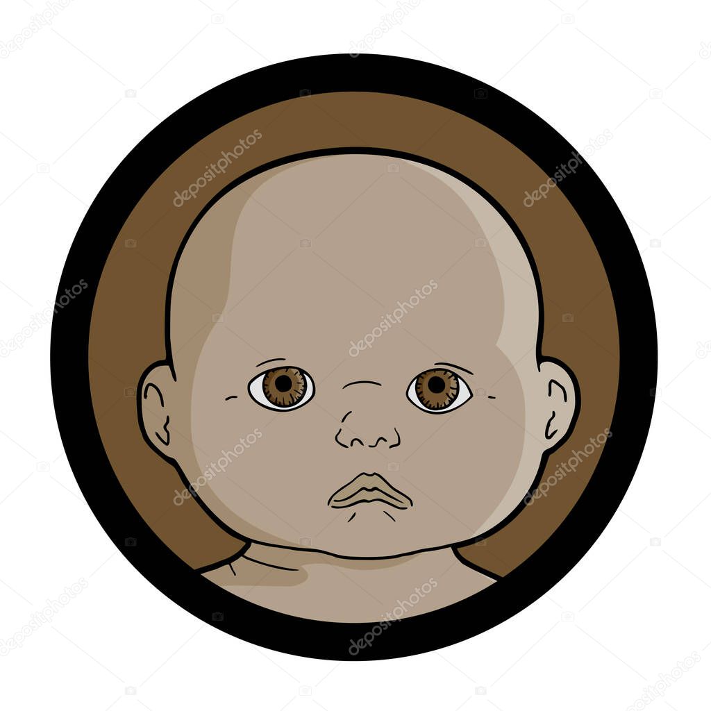 African baby vector illustration